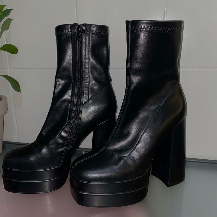 Новые Женские Ботильоны на Платформе Женские Сапоги