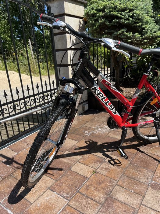 Rower damski czerowno czarny