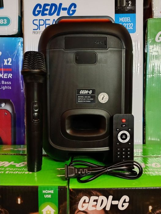 Блютуз караоке акустика Gedi-95(SD,USB,FM) пультДУ,микрофон