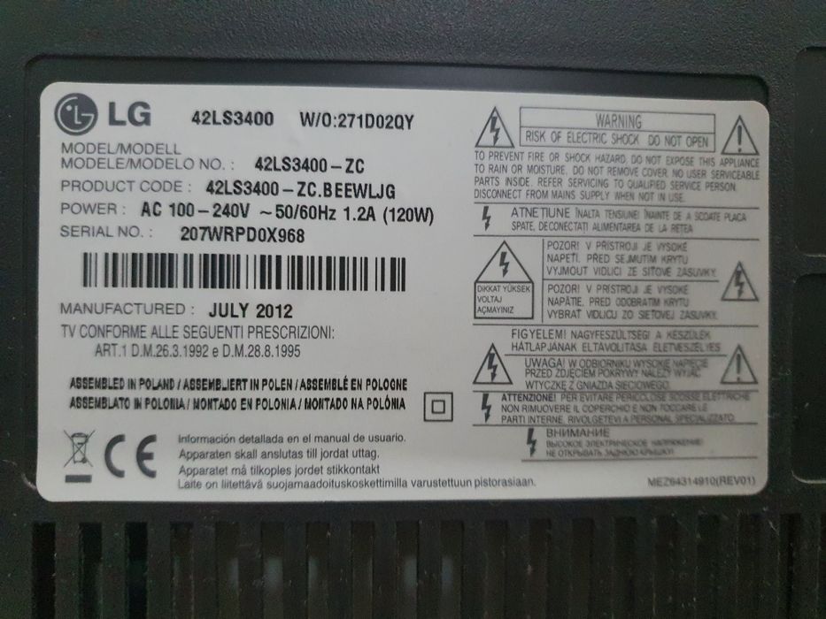 LG 42LS3400-ZC części