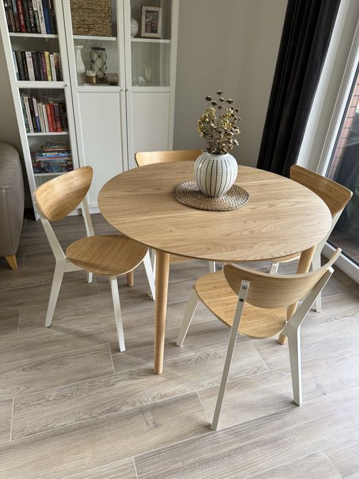 Krzesło krzesła Ikea Nordmyra bambus 4 szt komplet