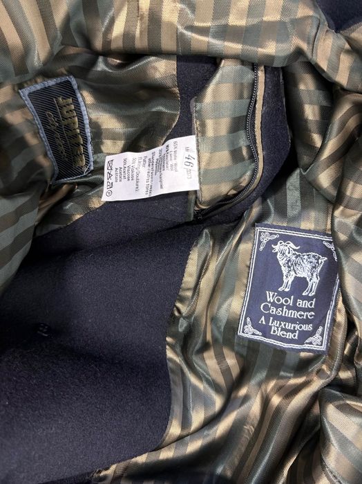 Dwurzędowy Płaszcz Jupiter Kaszmir / Wełna Vintage