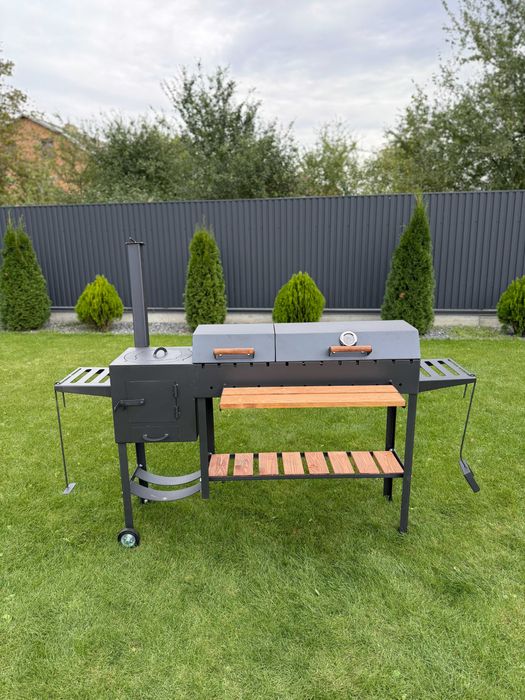 ПІДСИЛЕНИЙ!!! Мангал барбекю GOR-2 (5мм) з пічкою, большой мангал
