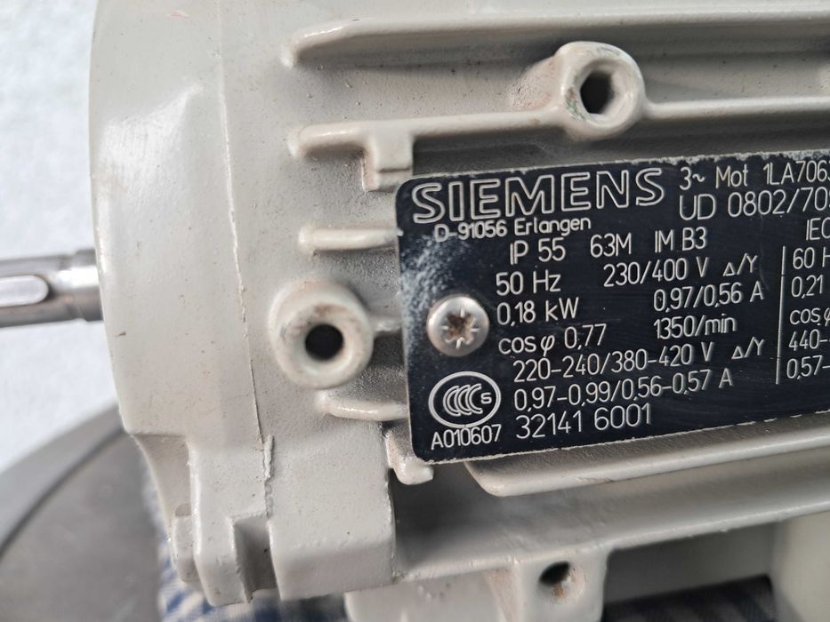 Silnik elektryczny 0,18kw 1350 obrotów Siemens. Wysyłka