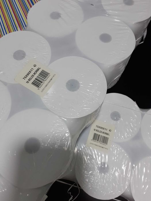 ROLOS PAPEL NORMAL PARA IMPRESSORA DE TALÕES/FATURAS (75X80X11)