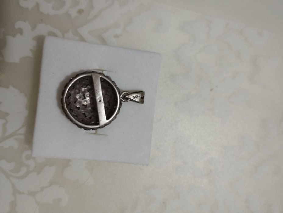 Серебряный подвес, марказиты, кулон, 925 капельное серебро