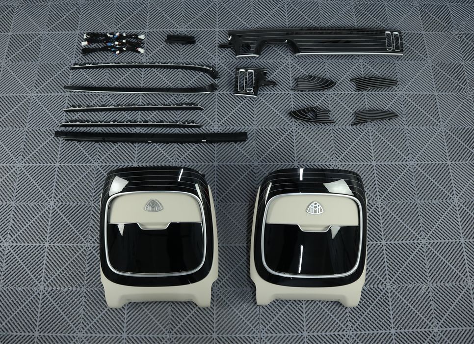 Декор салона Mercedes S Class W223 active ambient light piano black