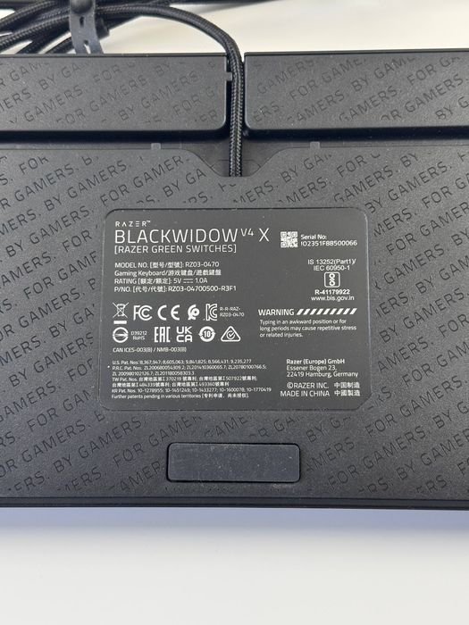Клавіатура Razer BlackWidow V4 X AZERTY Black (RZ03-04700500-R3F1)