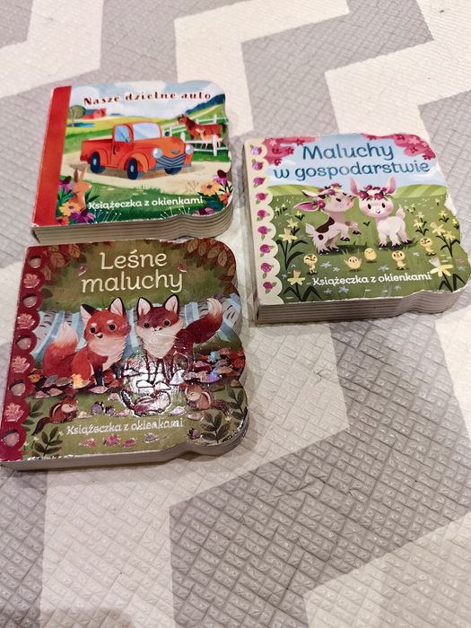 Zestaw książek z okienkami