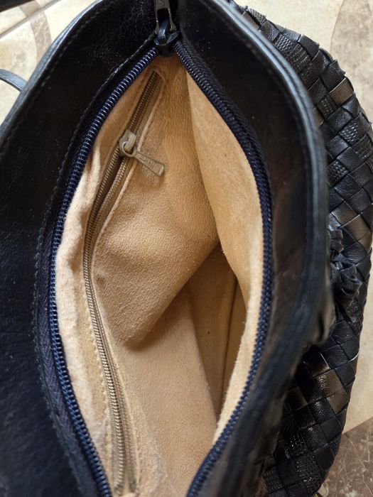 Сумка з плетеної шкіри