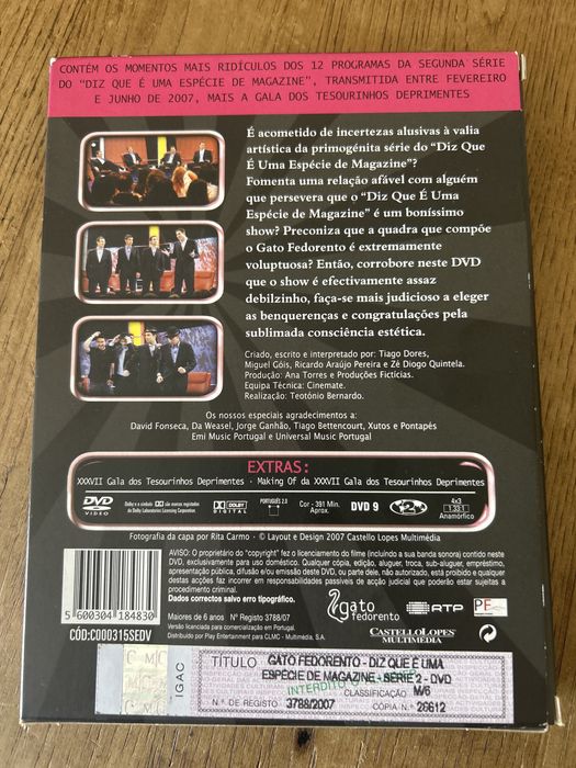 Gato fedorento Diz que é uma espécie de magazine DVD