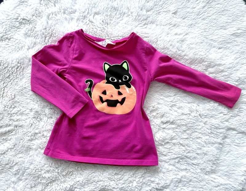 Bluzka dziecięca na długi rękaw Halloween H&M rozmiar 98/104