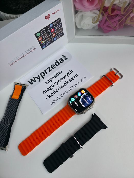 Smartwatch HK Ultra 3 AMOLED 2,12", połączenia, sport, – NOWY