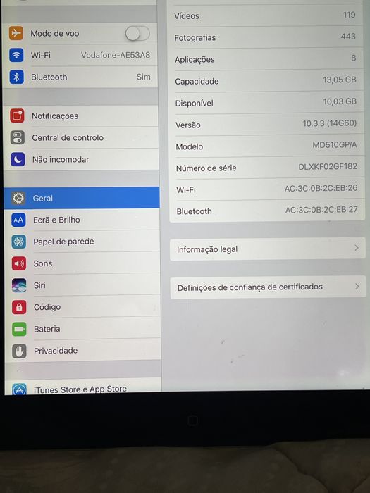Ipad 4a Geração 2012  a funcionar