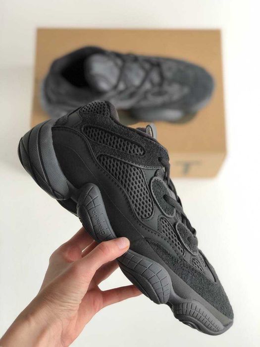 Мужские кроссовки Adidas YEEZY 500 Black. Размеры 40-45