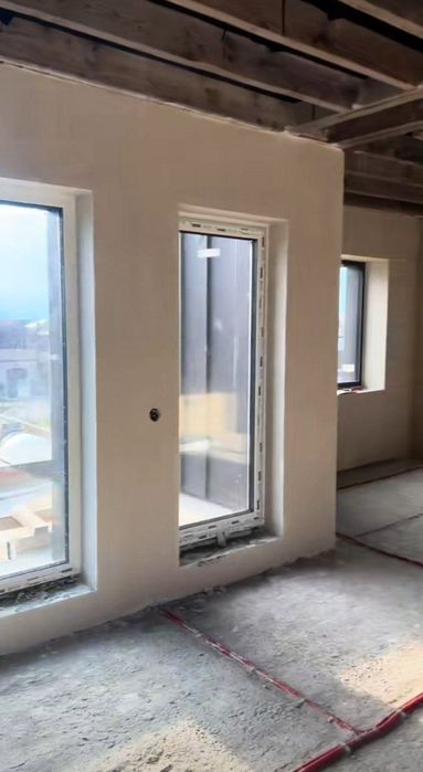 Цементна/гіпсова штукатурка стін. Машинна штукатурка стін. Штукатур