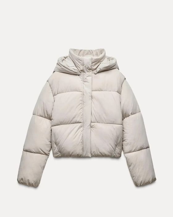 Zara пуффер М, zara пуховик зимова куртка М