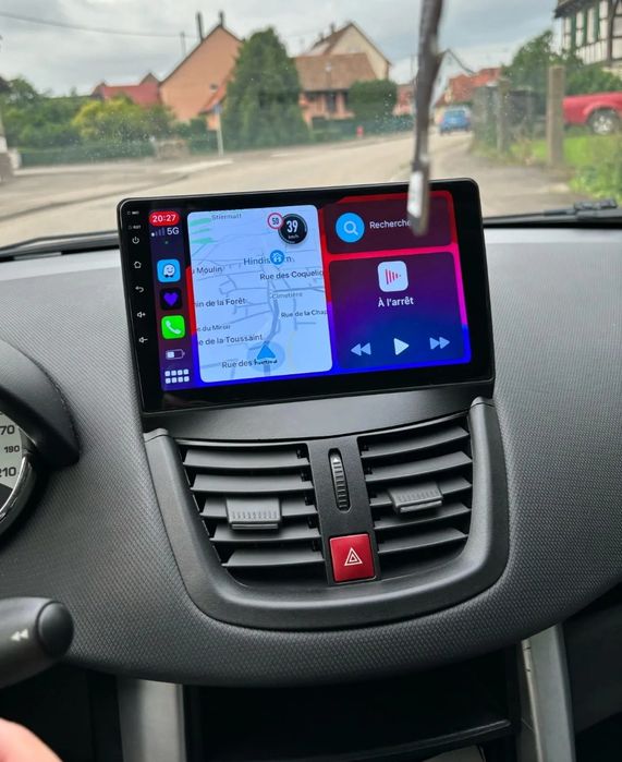 Rádio 9" android Peugeot 206+ e 207 de 2006 a 2015 CARPLAY GPS Novo