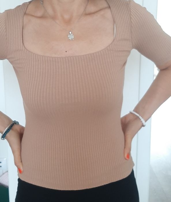 Top bege  H&M , tam S