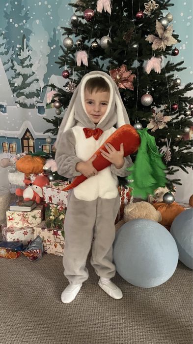 Костюм зайца білого ведмедя прокат ведмедик 92/98