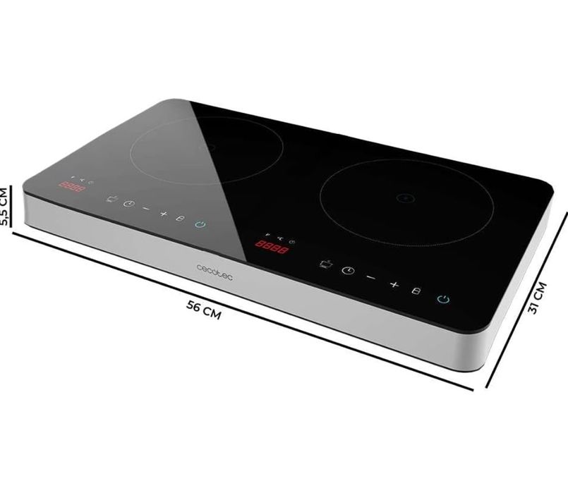 Placa de indução portátil de 2 fogos Full Magma duplo