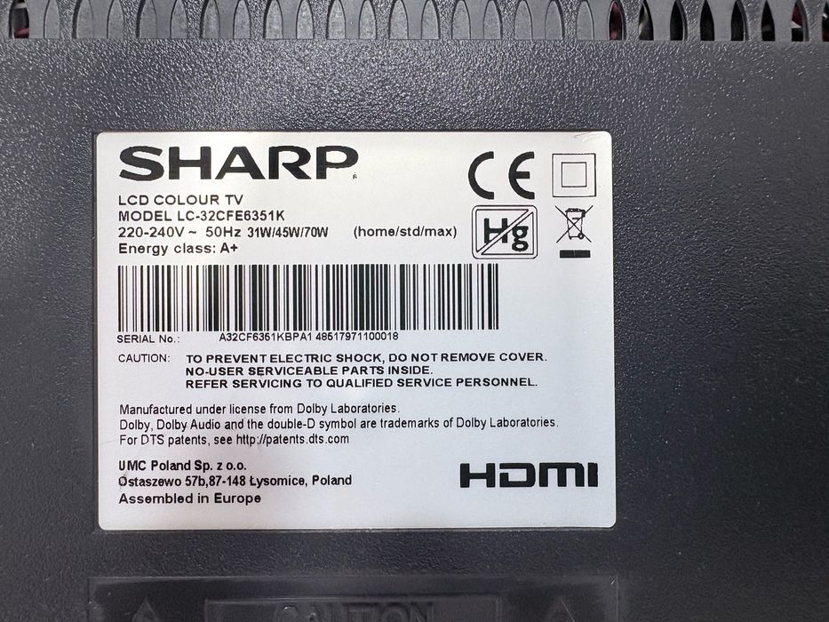 TV Sharp Aquos 32 Full HD LC-32CFE6351K HDMI [15]