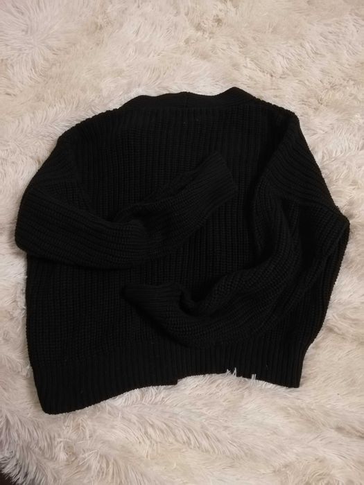 sweter Ochnik M 38 L 40 czarny angora oversize