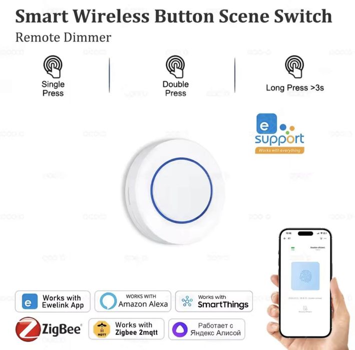 Ewelink Zigbee 3.0 przycisk przełącznik scen pilot guzik Smart button