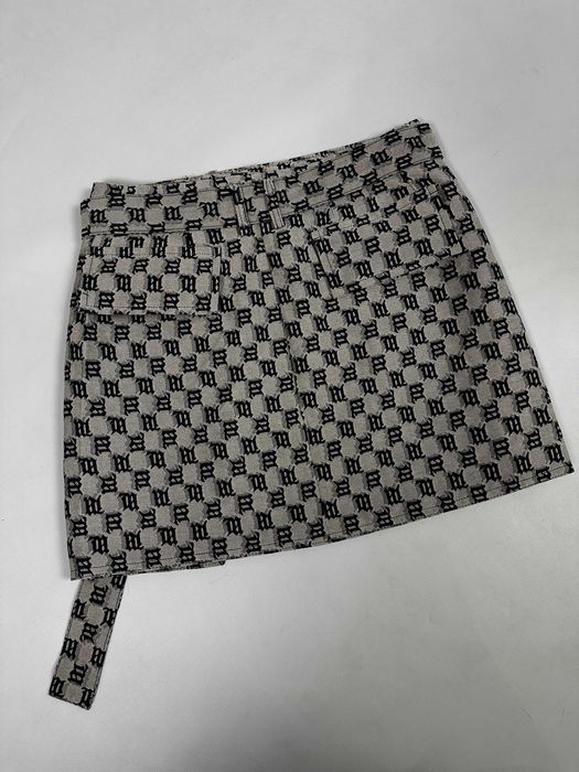 Misbhv Beige Monogram Miniskirt міні спідниця місбіхейв юбка мисбихейв