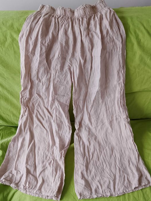 100% Lniane dzwony damskie.