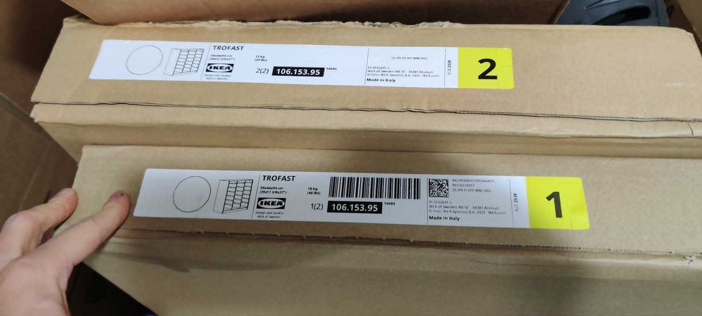 Regał TROFAST ikea + pojemniki i półki