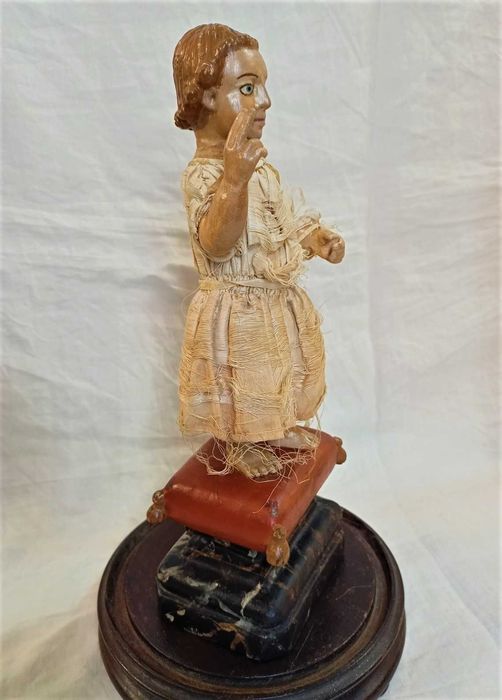 Escultura Madeira Menino Jesus Salvador Do Mundo