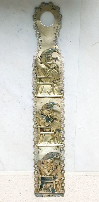 Unusual antique English wall-mounted letter rack