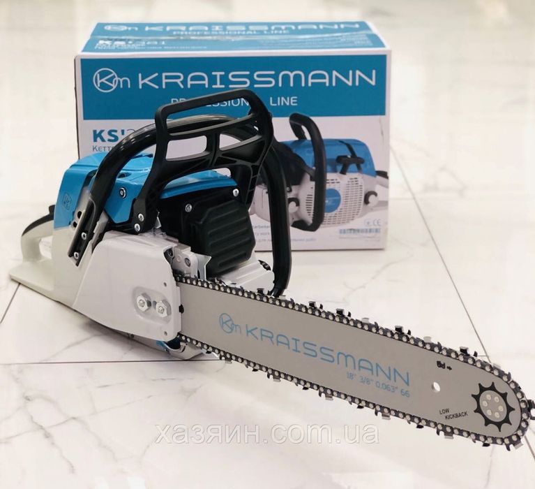 Бензопила Kraissmann KS 381 (шина 450 мм, объемом 72 см3) проф серия