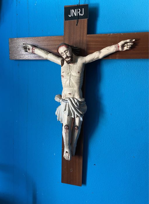 Santos, crucifixo, terço