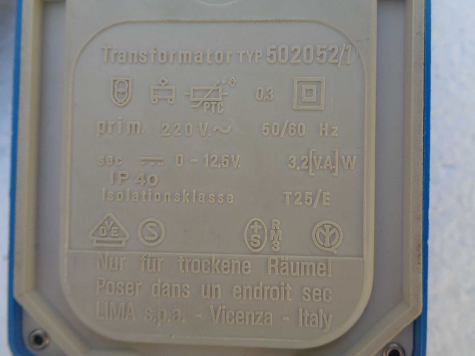 LIMA Transformador regulador refª 50 2052 pista comboio