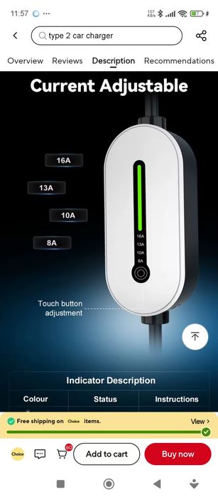 Carregador EV Portátil Tipo 2 | 3.5kW 16A | Tomada Schuko PT | SELADO