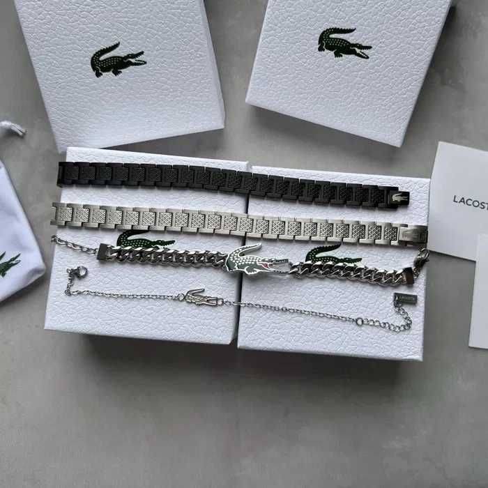 Браслет lacoste у подарунковому боксі | подарунковий набір лакоста | чоловічий браслет лакосте | жіночий браслет lacoste | товстий браслет лакоста