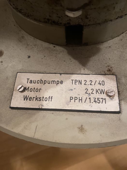 Pompa zanurzeniowa kwasoodporna 2,2 kW