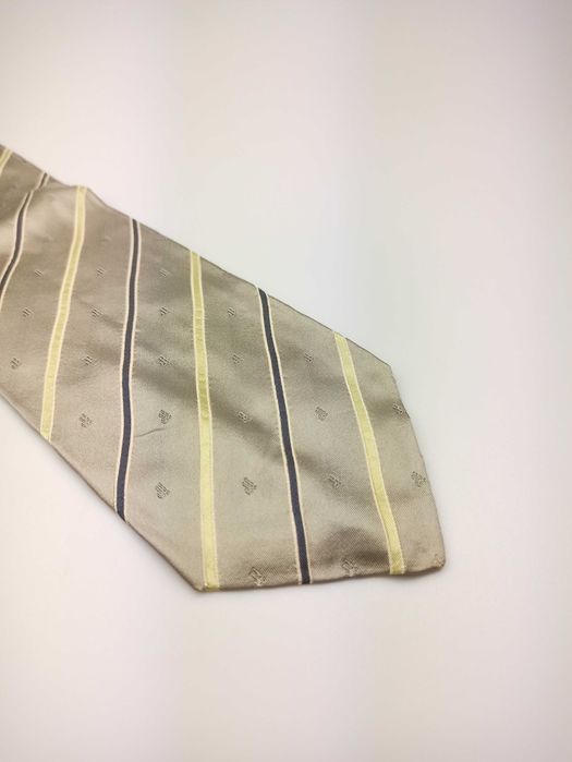 Joop kremowy jedwabny krawat w paski zm104