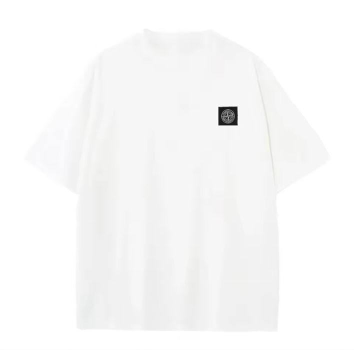 Biały t-shirt z małym logo Stone Island NOWY