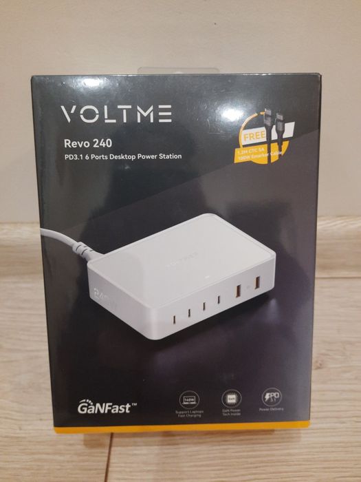 Зарядна станція VOLTME Revo 240 GaN 240W на 6 портів USB-C USB-A мережевий зарядний пристрій