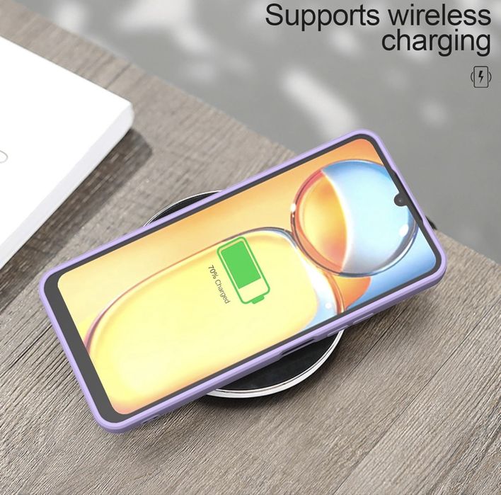 Capa Roxa em Silicone Xiaomi Redmi 13C + vidro temperado