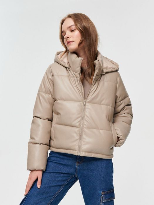Куртка еко шкіра бежева House