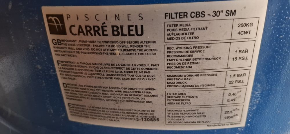 Filtro carre bleu para peças