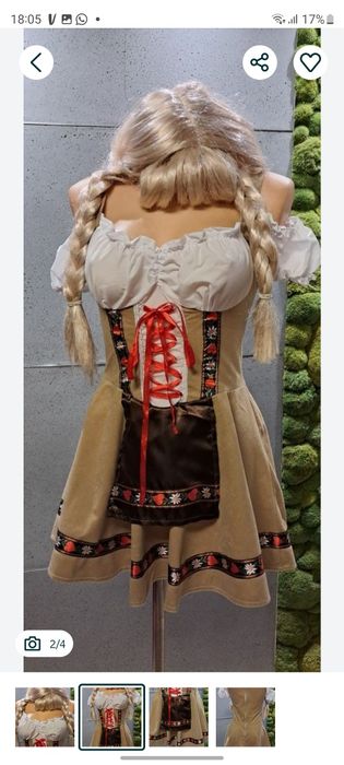 Stróje bawarski komplet bez peruki