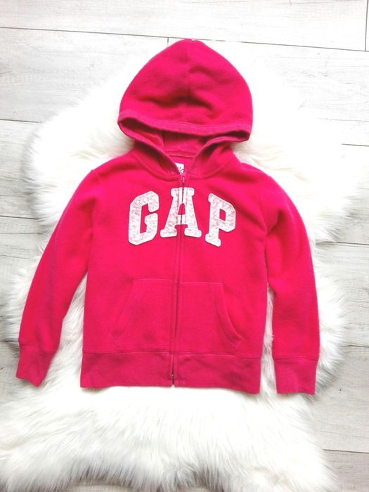 Gap oryginalna różowa rozpinana bluza polar rozm 116-122