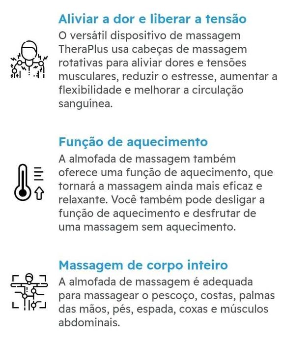 Almofada Multi Massajadora nova