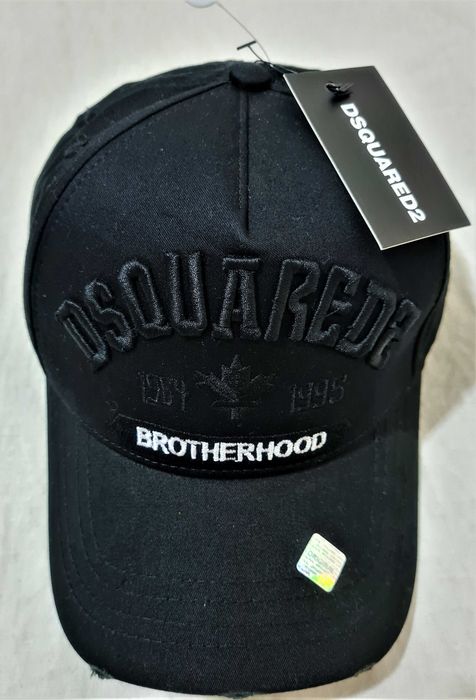 Nowa czarna czapka DSQ D2 Dsquared FULL CAP okazja tanio