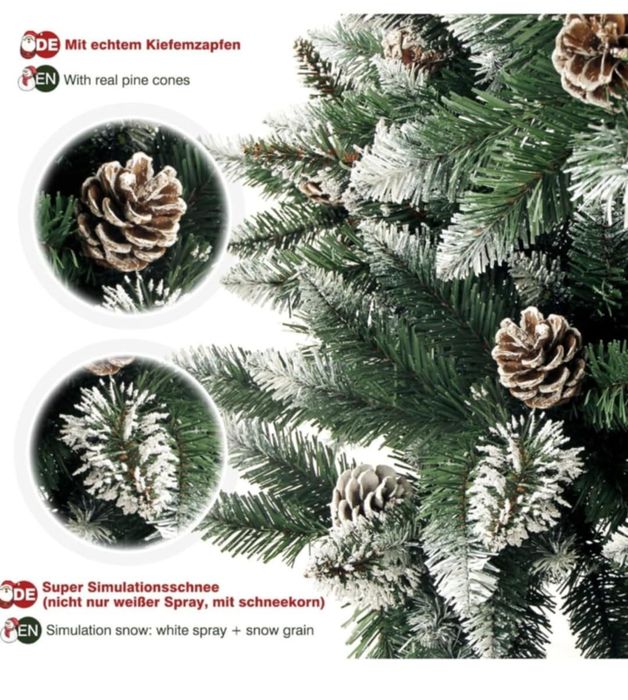 Yorbay Sztuczna Choinka z Żelazną Podstawką 120 cm
Ostatnie zdjęcie po